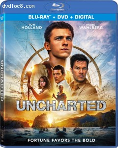 Uncharted [Blu-ray + DVD + Digital] Cover
