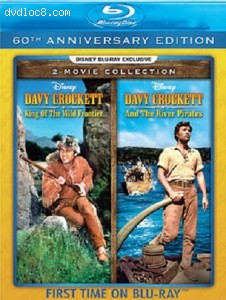 Davy Crockett 2-Movie Collection (King of the Wild Frontier / Davy Crockett and the River Pirates) [Blu-Ray] Cover