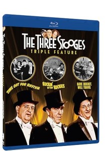 Three Stooges Triple Feature Volume 1, The (Time Out for Rhythm / Rockin' in the Rockies / Have Rocket, Will Travel) [Blu-Ray] Cover