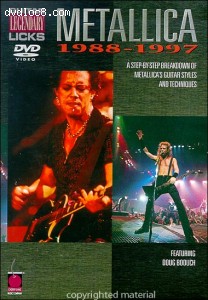 Metallica: Guitar Legendary Licks 1988-1997 Cover