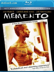 Memento (10th Anniversary Edition) [Blu-ray] Cover