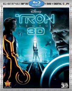 Tron: Legacy (Four-Disc Combo: Blu-ray 3D / Blu-ray / DVD / Digital Copy) Cover