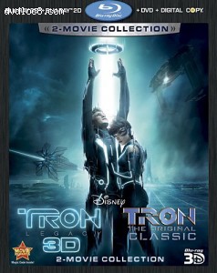 Tron: Legacy (Five-Disc Combo Blu-ray 3D / Blu-ray / DVD / Digital Copy + Tron: The Original Classic Special Edition Blu-ray) Cover