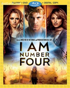 I Am Number Four (Three-Disc Blu-ray/DVD Combo + Digital Copy) Cover