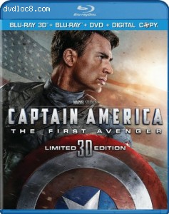 Captain America: The First Avenger (Three-Disc Combo: Blu-ray 3D / Blu-ray / DVD / Digital Copy) Cover