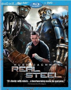 Real Steel (Two-Disc Blu-ray/DVD Combo) Cover