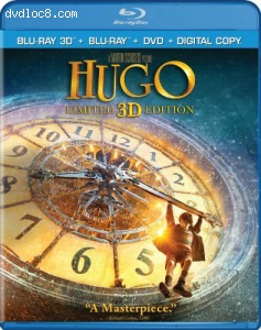 Hugo (Three-disc Combo: Blu-ray 3D / Blu-ray / DVD / Digital Copy) Cover