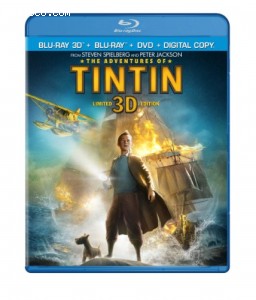 Cover Image for 'Adventures of Tintin (Three-Disc Combo: Blu-ray 3D / Blu-ray / DVD / Digital Copy), The'