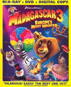 Madagascar 3:  Europe's Most Wanted (Two-Disc Blu-ray/DVD Combo + Digital Copy) Cover