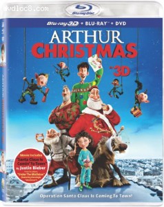 Arthur Christmas (Three Discs: Blu-ray 3D / Blu-ray / DVD + UltraViolet Digital Copy) Cover
