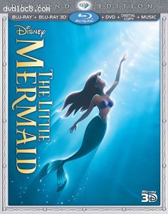 The Little Mermaid (Three-Disc Diamond Edition) (Blu-ray 3D / Blu-ray / DVD + Digital Copy + Music) Cover