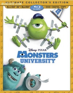 Monsters University (Blu-ray 3D + Blu-ray + DVD + Digital Copy) Cover
