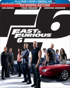 Fast &amp; Furious 6 (Steelbook) (Blu-ray + DVD + Digital HD with UltraViolet) Cover