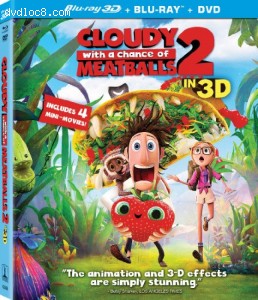 Cloudy with a Chance of Meatballs 2 (Two-Disc Combo: Blu-ray 3D / DVD + UltraViolet Digital Copy) Cover