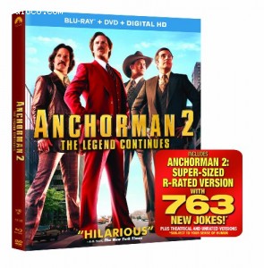 Cover Image for 'Anchorman 2: The Legend Continues (Blu-ray + DVD + Digital HD)'