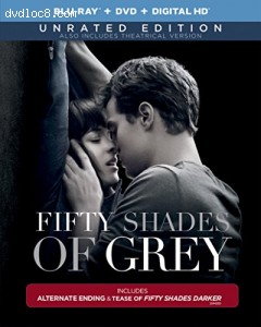 Fifty Shades of Grey -  (Unrated Blu-ray Edition + R- rated DVD + R- rated DIGITAL HD Cover