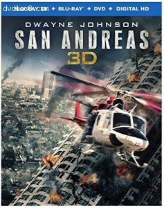 San Andreas (Blu-ray 3D + Blu-ray + DVD + UltraViolet) Cover