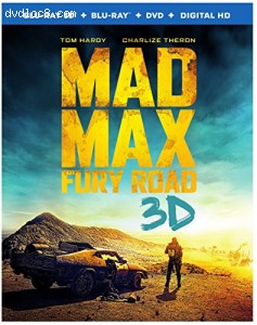 Mad Max: Fury Road (Blu-ray 3D + Blu-ray + DVD +UltraViolet) Cover