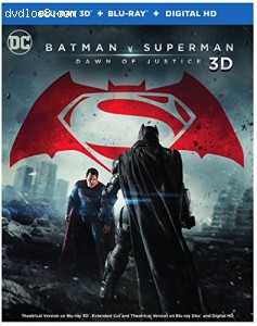 Batman V Superman: Dawn Of Justice (Blu-Ray + 3-D) Cover