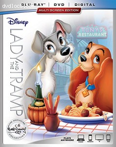 Cover Image for 'Lady And The Tramp: Signature Collection [Blu-ray + DVD + Digital]'