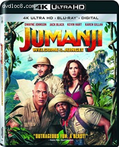 Jumanji: Welcome to The Jungle [4K Ultra HD + Blu-ray + Digital] Cover
