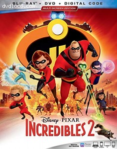 Incredibles 2 [Blu-ray + DVD + Digital] Cover
