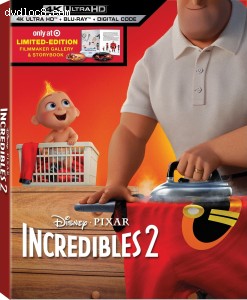 Incredibles 2 (Target Exclusive DigiBook with limited edition Metal Jack-Jack 4&quot; Action Doll) [4K Ultra HD + Blu-ray + Digital] Cover