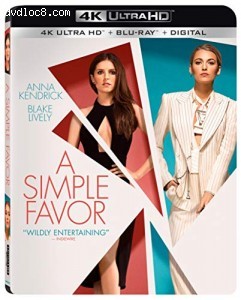 Simple Favor, A [4K Ultra HD + Blu-ray + Digital] Cover