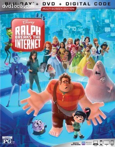 Ralph Breaks the Internet: Wreck It Ralph 2 [Blu-ray + DVD + Digital] Cover