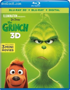 Dr. Seuss The Grinch [Blu-ray 3D + Blu-ray + Digital] Cover