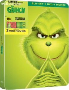 Dr. Seuss The Grinch (Best Buy Exclusive SteelBook) [Blu-ray + DVD + Digital] Cover