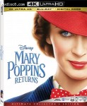 Cover Image for 'Mary Poppins Returns [4K Ultra HD + Blu-ray + Digital]'