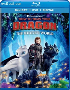 How to Train Your Dragon: The Hidden World [Blu-ray + DVD + Digital] Cover