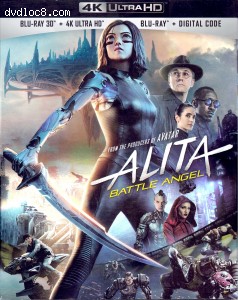 Cover Image for 'Alita: Battle Angel [Blu-ray 3D + 4K Ultra HD + Blu-ray + Digital]'
