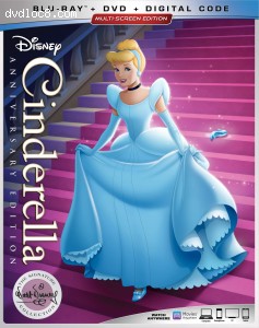 Cinderella (Anniversary Edition) [Blu-ray + DVD + Digital] Cover