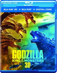 Godzilla: King of the Monsters [Blu-ray 3D + Blu-ray + Digital] Cover