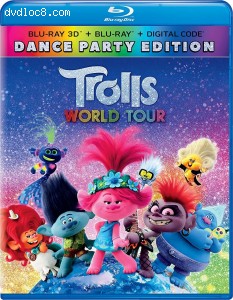 Cover Image for 'Trolls World Tour (Dance Party Edition) [Blu-ray 3D + Blu-ray + Digital]'