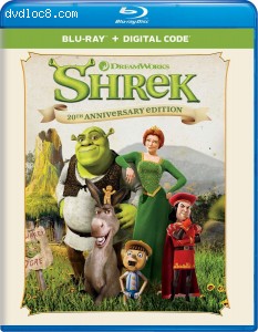 Shrek (20th Anniversary Edition) [Blu-ray + Digital] Cover