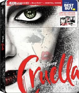 Cruella (Best Buy Exclusive SteelBook) [4K Ultra HD + Blu-ray + Digital] Cover