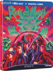 Cover Image for 'Rick and Morty: Season 5 (SteelBook) [Blu-ray + Digital]'