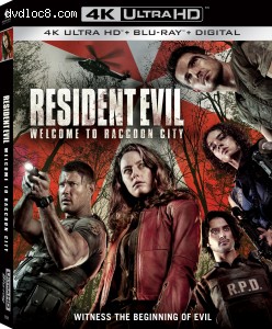 Cover Image for 'Resident Evil: Welcome to Raccoon City [4K Ultra HD + Blu-ray + Digital]'