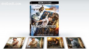 Uncharted (Wal-Mart Exclusive with Collectible Trading Cards) [4K Ultra HD + Blu-ray + Digital] Cover