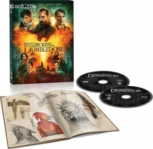 Fantastic Beasts: The Secrets of Dumbledore (Target Exclusive with Newt's Journal Booklet) [Blu-ray + DVD + Digital] Cover