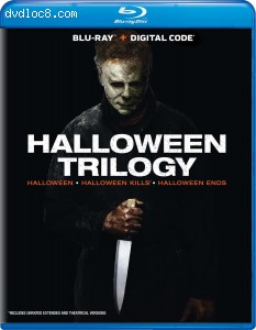 Cover Image for 'Halloween Trilogy (Halloween / Halloween Kills / Halloween Ends) [Blu-ray + Digital]'