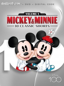 Cover Image for 'Mickey &amp; Minnie: 10 Classic Shorts - Volume 1 [Blu-ray + DVD + Digital]'