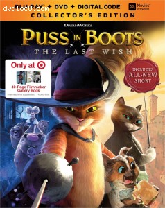 Puss in Boots: The Last Wish (Target Exclusive Collector's Edition) [Blu-ray + DVD + Digital] Cover