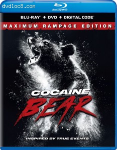 Cover Image for 'Cocaine Bear (Maximum Rampage Edition) [Blu-ray + DVD + Digital]'