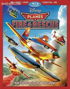 Planes: Fire &amp; Rescue (Blu-Ray + DVD + Digital) Cover