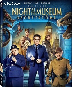 Night at the Museum: Secret of the Tomb (Blu-Ray + DVD + Digital) Cover