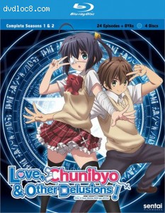 Love, Chunibyo &amp; Other Delusions (Complete Seasons 1 &amp; 2) (4 Discs) [Blu-ray] Cover